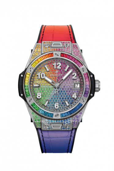 HUBLOT BIG BANG ONE CLICK STEEL RAINBOW 465.SX.9900.LR.0999