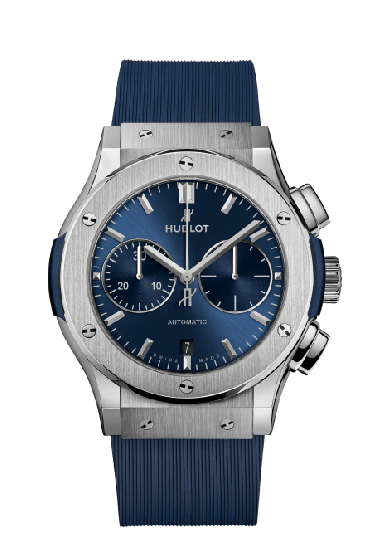  HUBLOT CLASSIC FUSION CHRONOGRAPH TITANIUM BLUE  521.NX.7170.RX