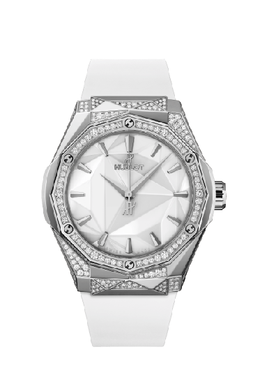 HUBLOT CLASSIC FUSION ORLINSKI TITANIUM WHITE ALTERNATIVE PAVÉ 550.NS.2200.RW.1804.ORL20