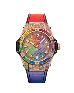 HUBLOT BIG BANG ONE CLICK RAINBOW KING GOLD 465.OX.9900.LR.0999