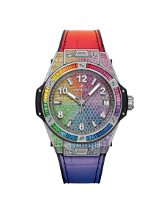 HUBLOT BIG BANG ONE CLICK STEEL RAINBOW 465.SX.9900.LR.0999