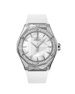 HUBLOT CLASSIC FUSION ORLINSKI TITANIUM WHITE ALTERNATIVE PAVÉ 550.NS.2200.RW.1804.ORL20