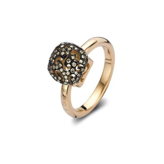 BIGLI Mini Sweety Rose Gold Brown Diamond Ring 20R103RBRDBR