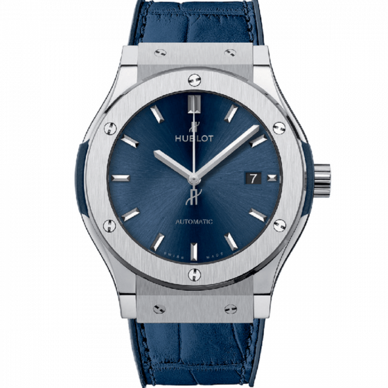 HUBLOT CLASSIC FUSION TITANIUM BLUE 542.NX.7170.LR